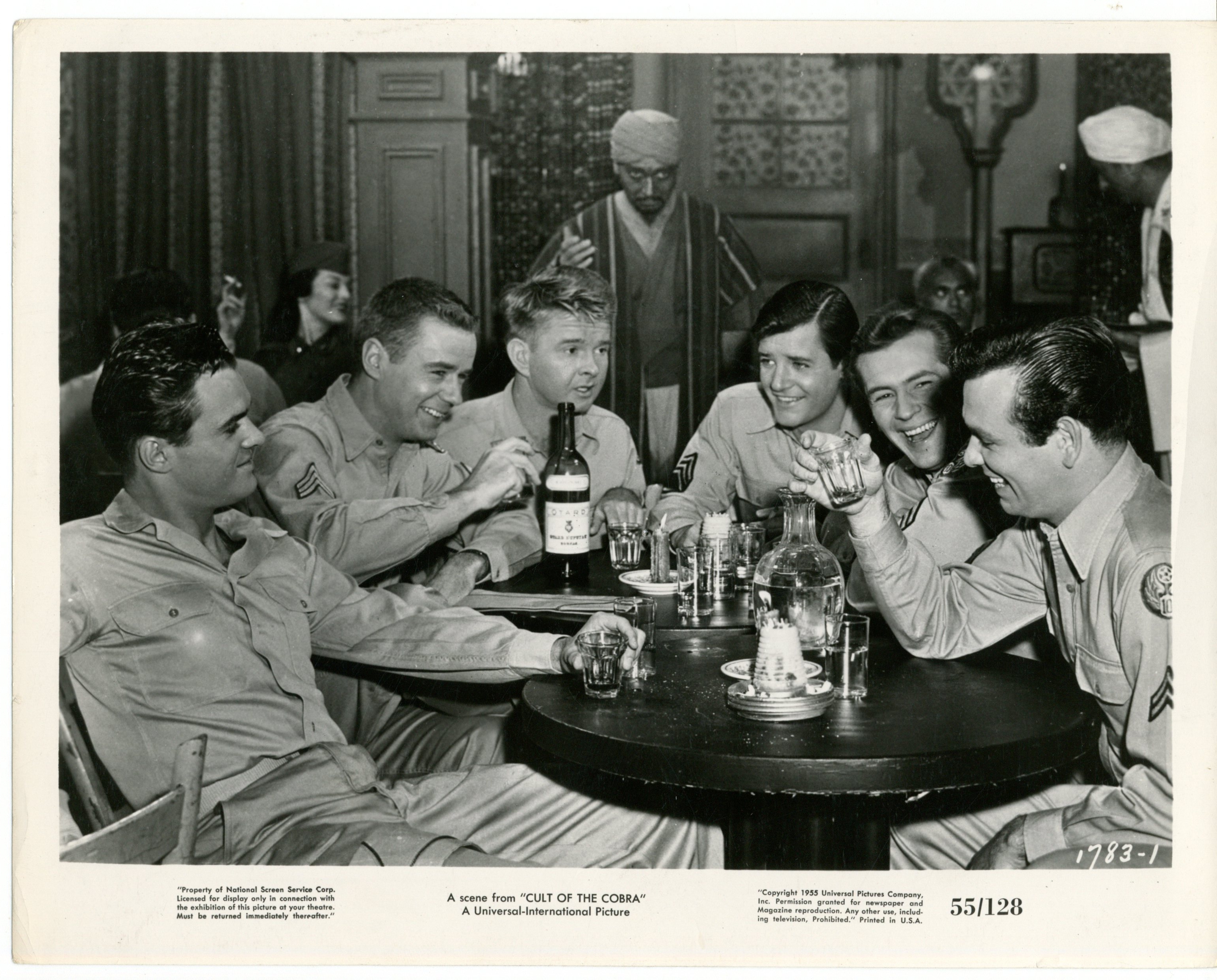 James Dobson, David Janssen, Jack Kelly, Richard Long, William Reynolds, and Marshall Thompson in Cult of the Cobra (1955)