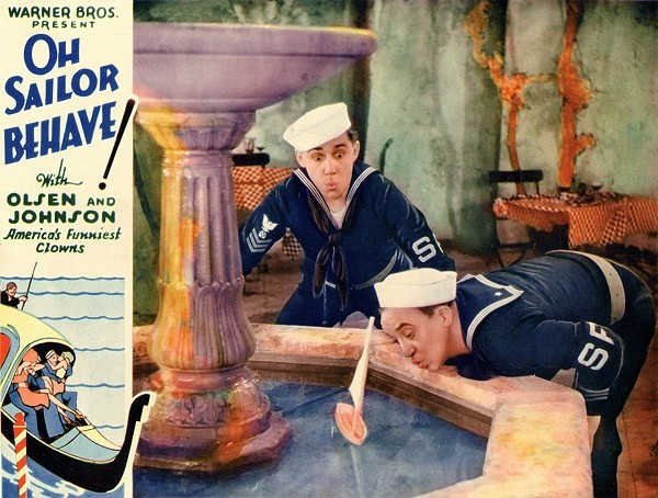 Chic Johnson and Ole Olsen in Oh, Sailor Behave! (1930)