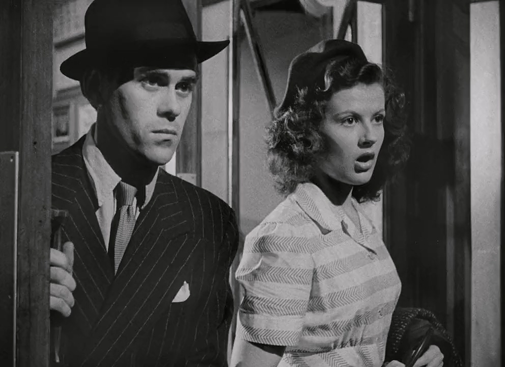 Glen Michael and Jennifer Jayne in The Blue Lamp (1950)