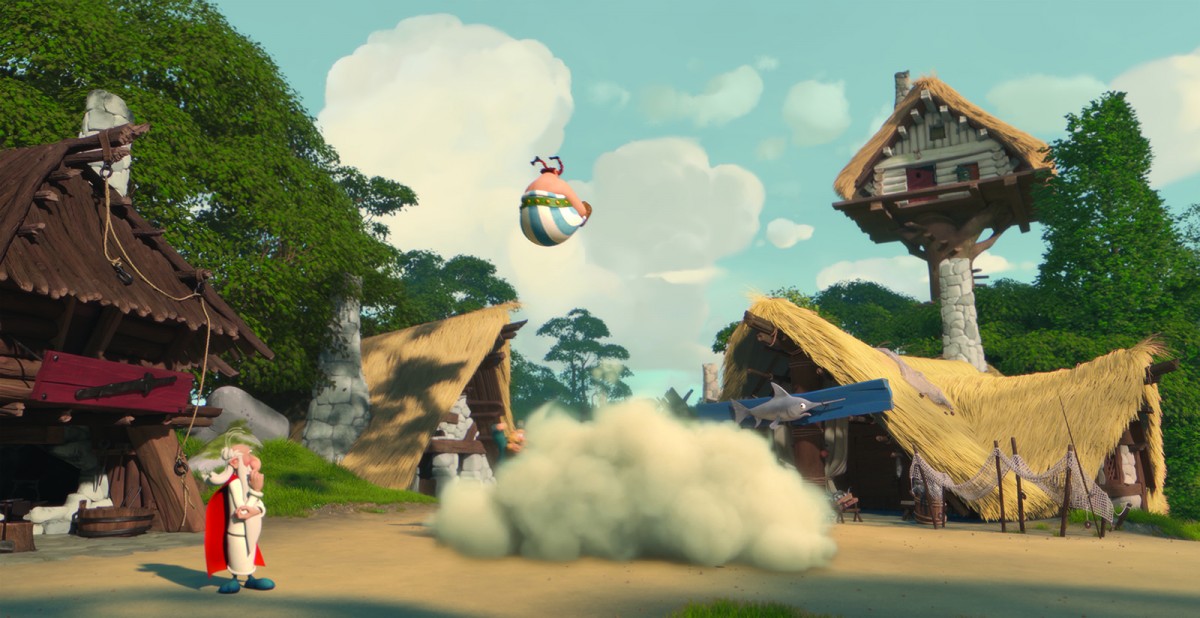 C. Ernst Harth, Bernard Alane, Guillaume Briat, and Nick Frost in Asterix and Obelix: Mansion of the Gods (2014)