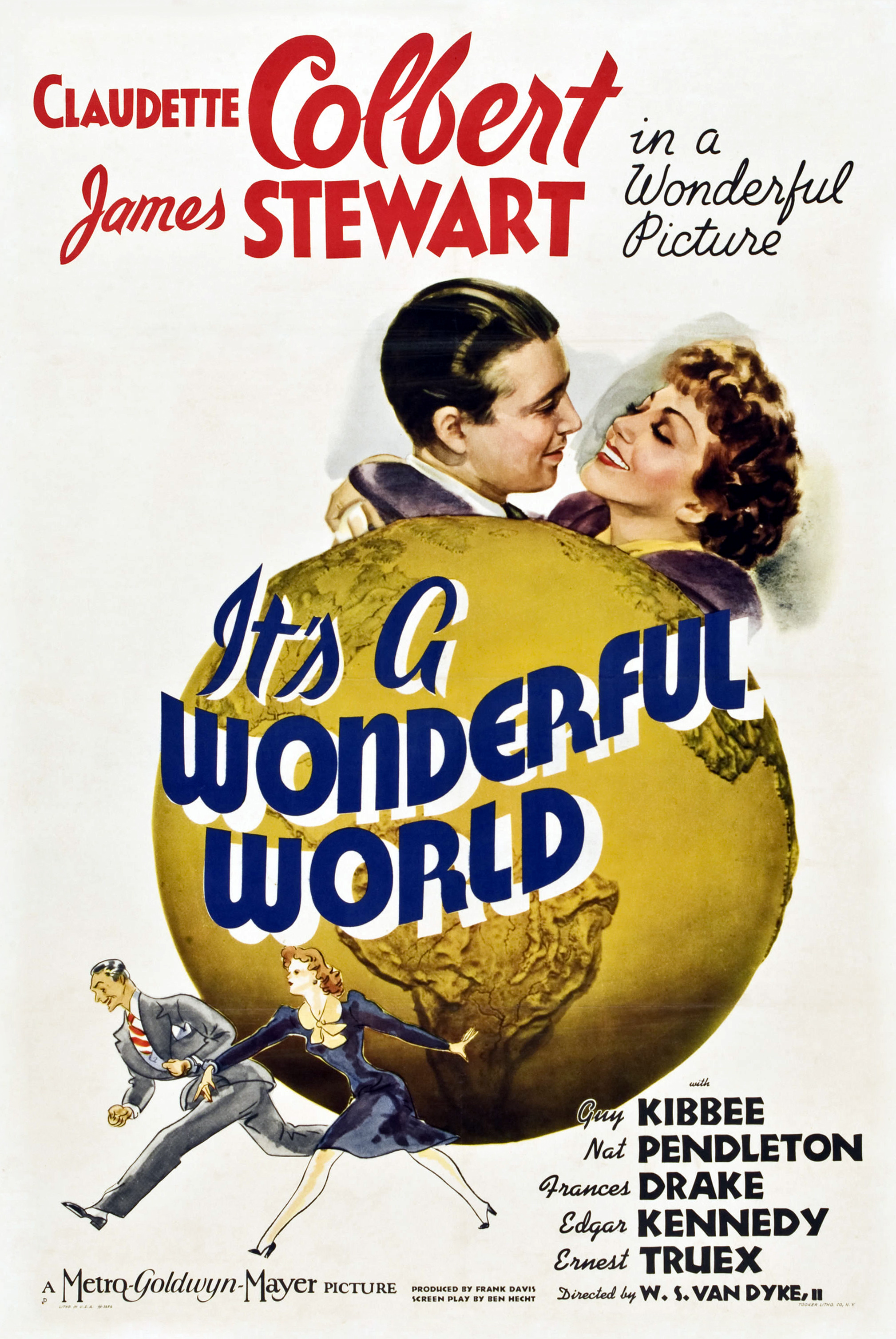 James Stewart and Claudette Colbert in It's a Wonderful World (1939)