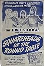 Moe Howard, Larry Fine, Shemp Howard, and Christine McIntyre in Squareheads of the Round Table (1948)