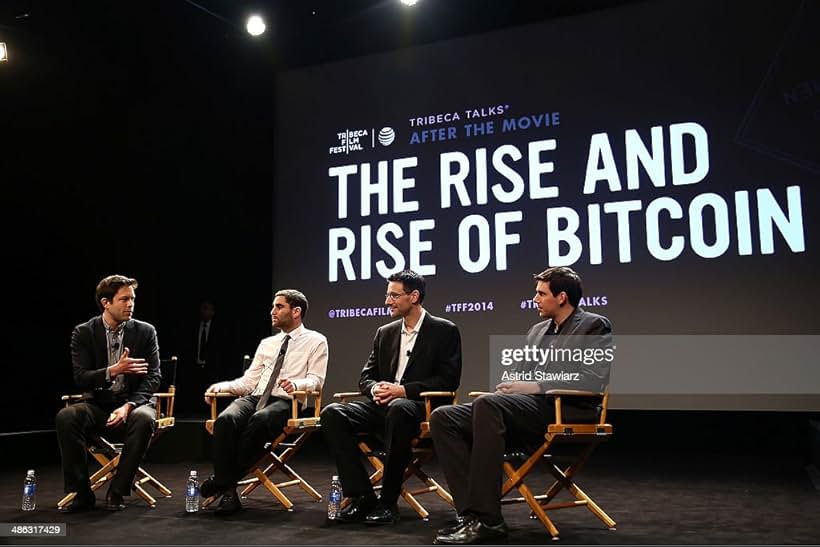 NEW YORK, NY - APRIL 23: (L-R) Nathaniel Popper, Charlie Shrem, Daniel Mross and Nicolas Mross attend Tribeca Talks: After The Movie: The Rise and Rise Of Bitcoin during the 2014 Tribeca Film Festival at the SVA Theater on April 23, 2014 in New York City. (Photo by Astrid Stawiarz/Getty Images for the 2014 Tribeca Film Festival)