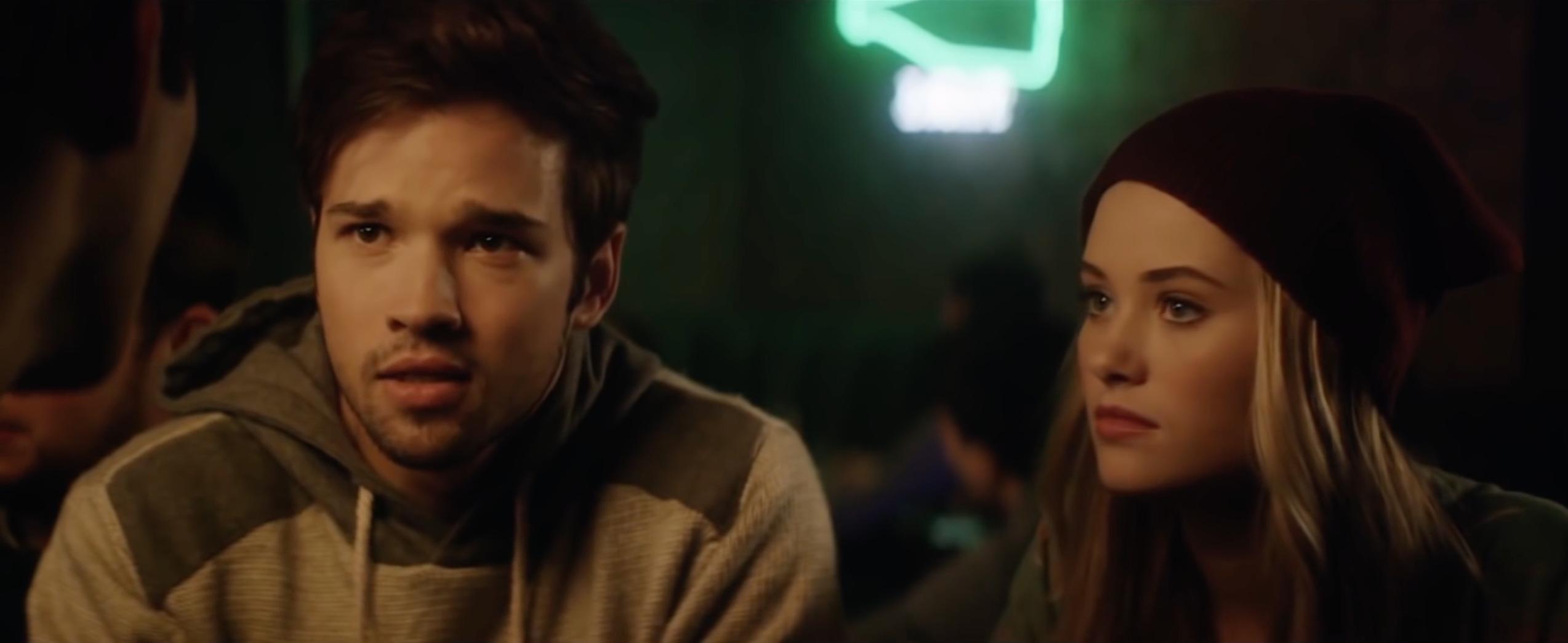 Nathan Kress and Virginia Gardner in Tell Me How I Die (2016)