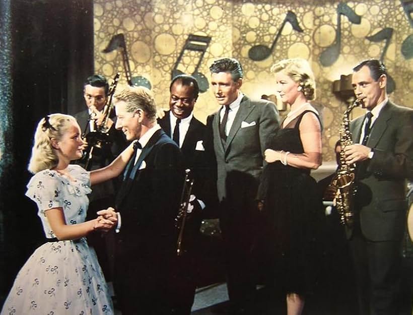 Barbara Bel Geddes, Danny Kaye, Tuesday Weld, Louis Armstrong, Ray Anthony, Bob Crosby, and Harry Guardino in The Five Pennies (1959)