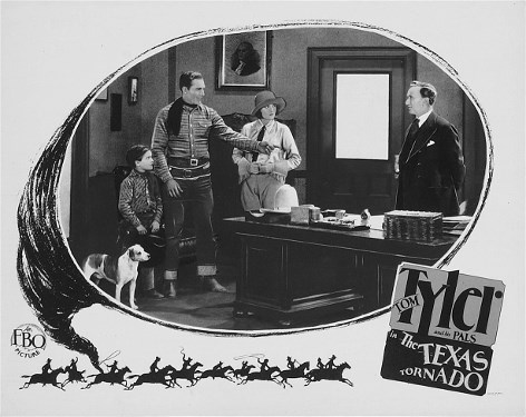 Jack Anthony, Frankie Darro, Nora Lane, Tom Tyler, and Beans the Dog in The Texas Tornado (1928)