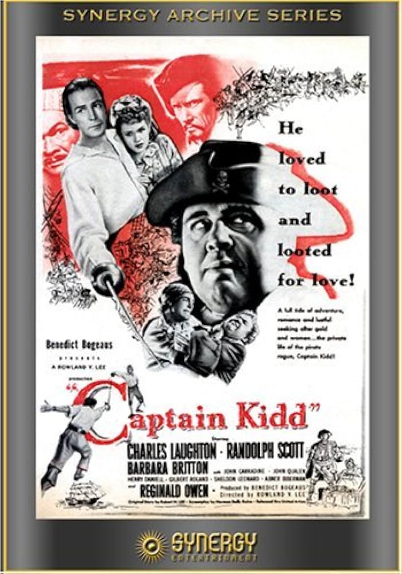 Randolph Scott, John Carradine, Charles Laughton, and Barbara Britton in Captain Kidd (1945)