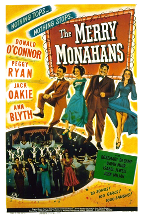 Ann Blyth, Donald O'Connor, Jack Oakie, and Peggy Ryan in The Merry Monahans (1944)