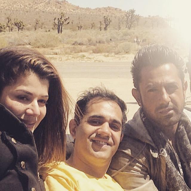 Rahul Nath with Bollywood actress Kainaat Arora and Punjabi Superstar, Gippy Grewal. 