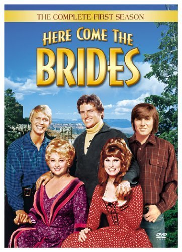 Joan Blondell, Robert Brown, Bridget Hanley, Bobby Sherman, and David Soul in Here Come the Brides (1968)