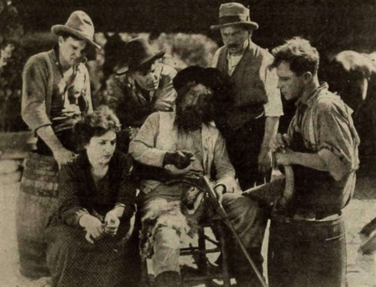 Helen Holmes, Paul Hurst, and Leo D. Maloney in Judith of the Cumberlands (1916)