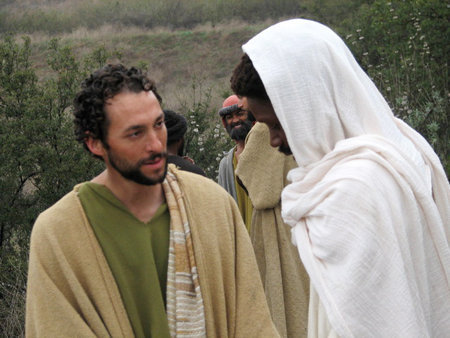 Jean-Pierre Parent and Jean-Claude La Marre on the set of "Color of the Cross"