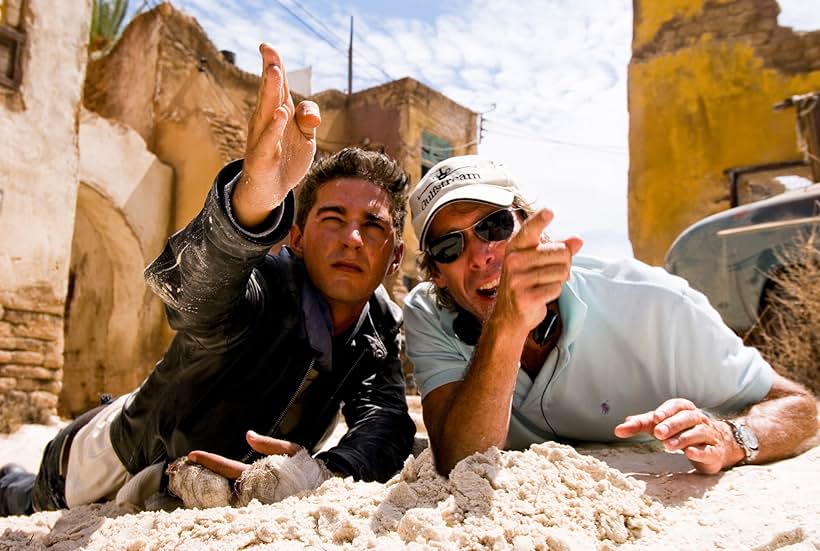 Michael Bay and Shia LaBeouf in Transformers: Revenge of the Fallen (2009)