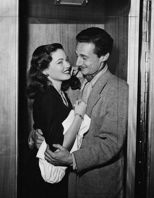 Gene Tierney and Oleg Cassini