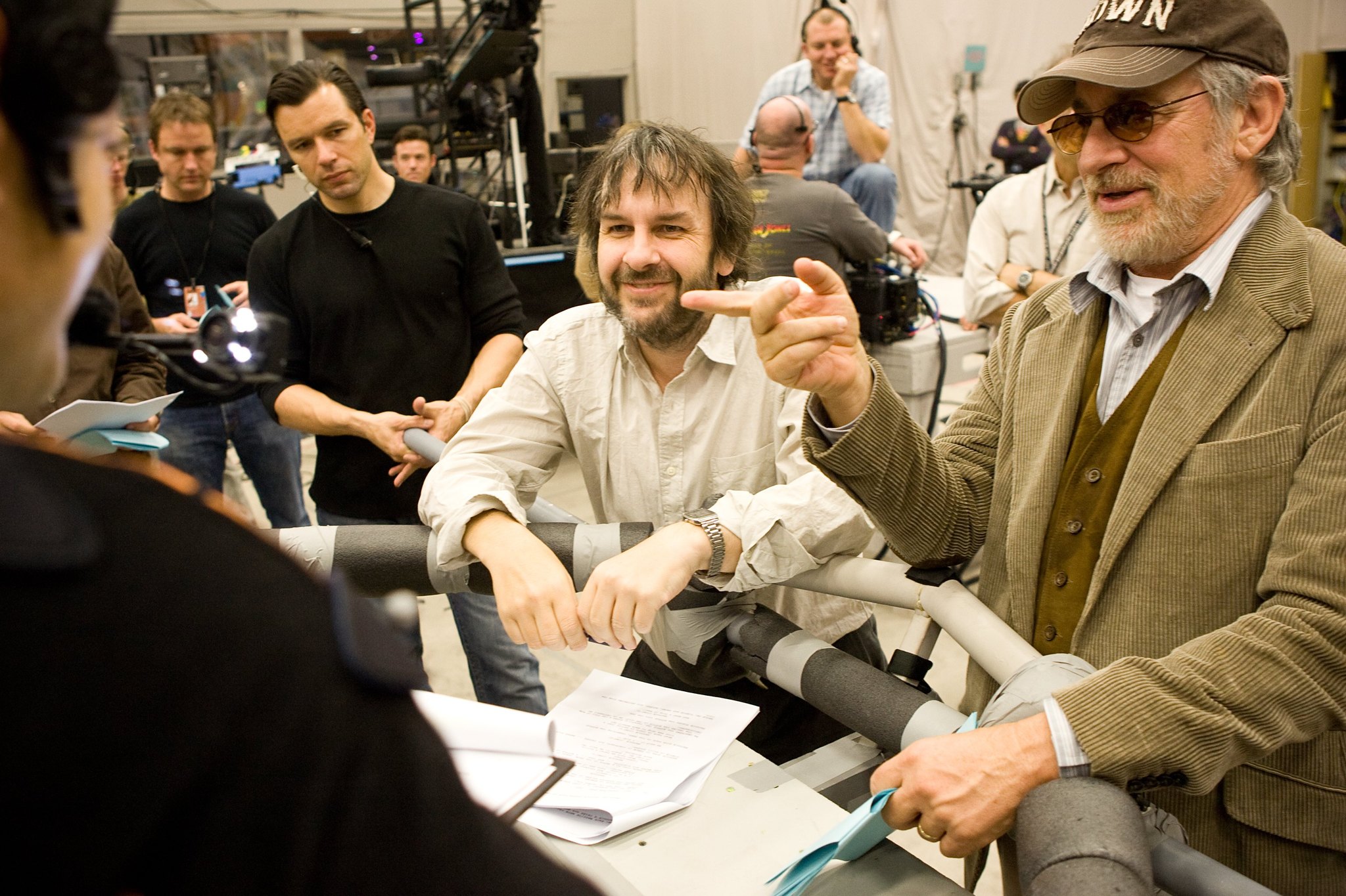 Steven Spielberg and Peter Jackson in The Adventures of Tintin (2011)