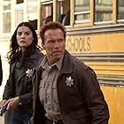 Arnold Schwarzenegger and Jaimie Alexander in The Last Stand (2013)