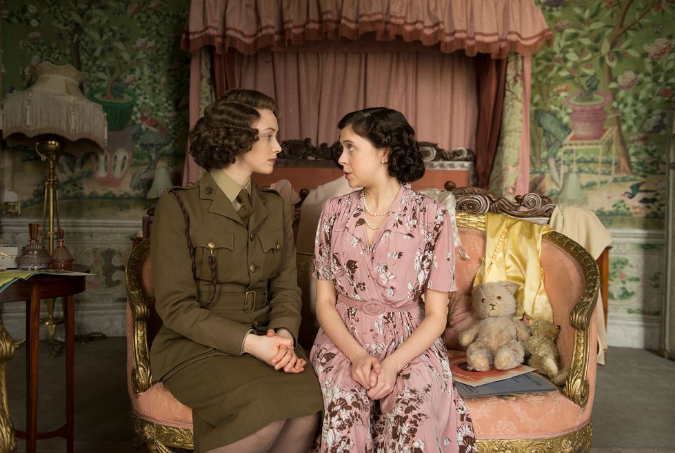 Sarah Gadon and Bel Powley in A Royal Night Out (2015)