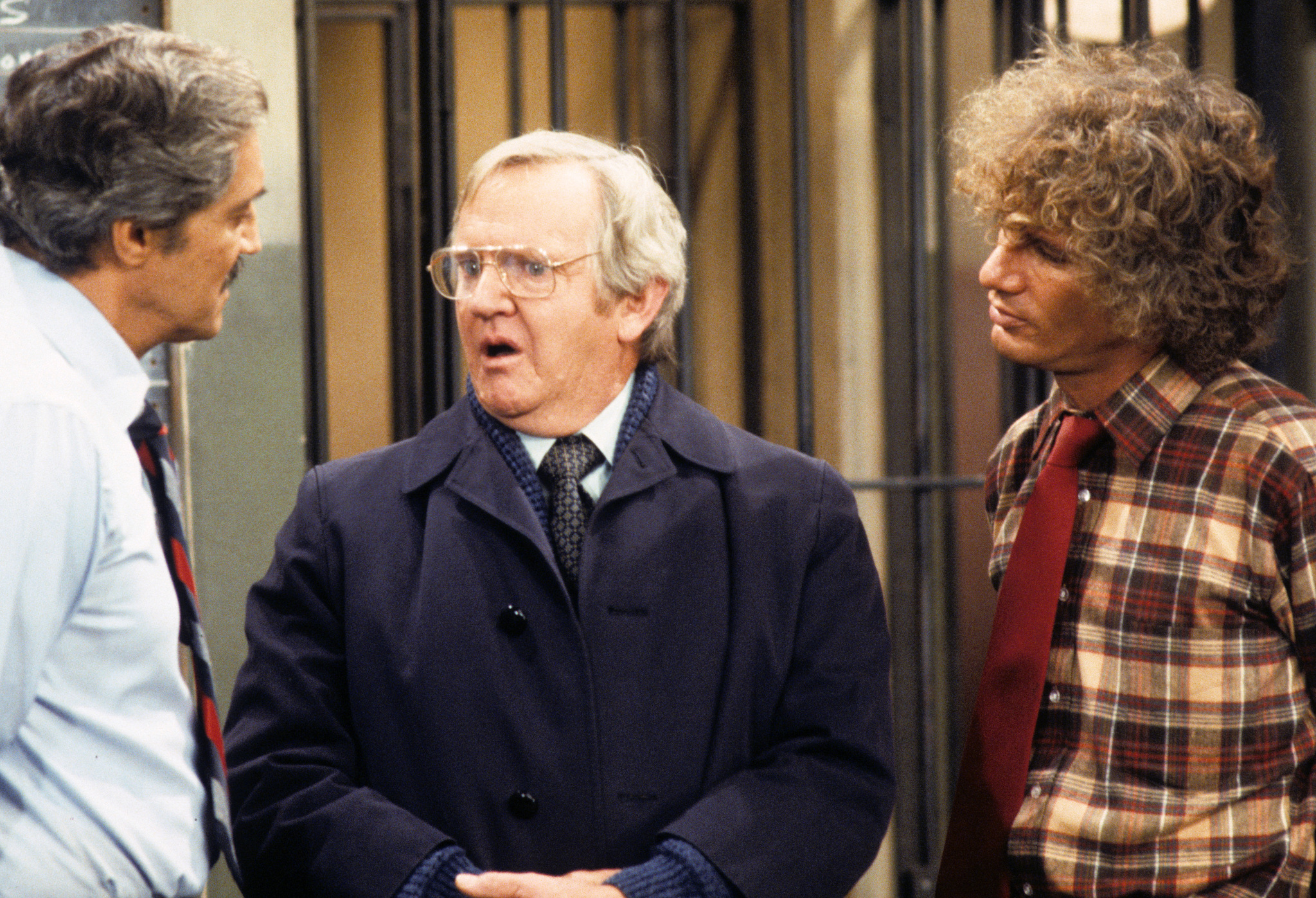 Paul Lieber, Hal Linden, and Arthur Malet in Barney Miller (1975)