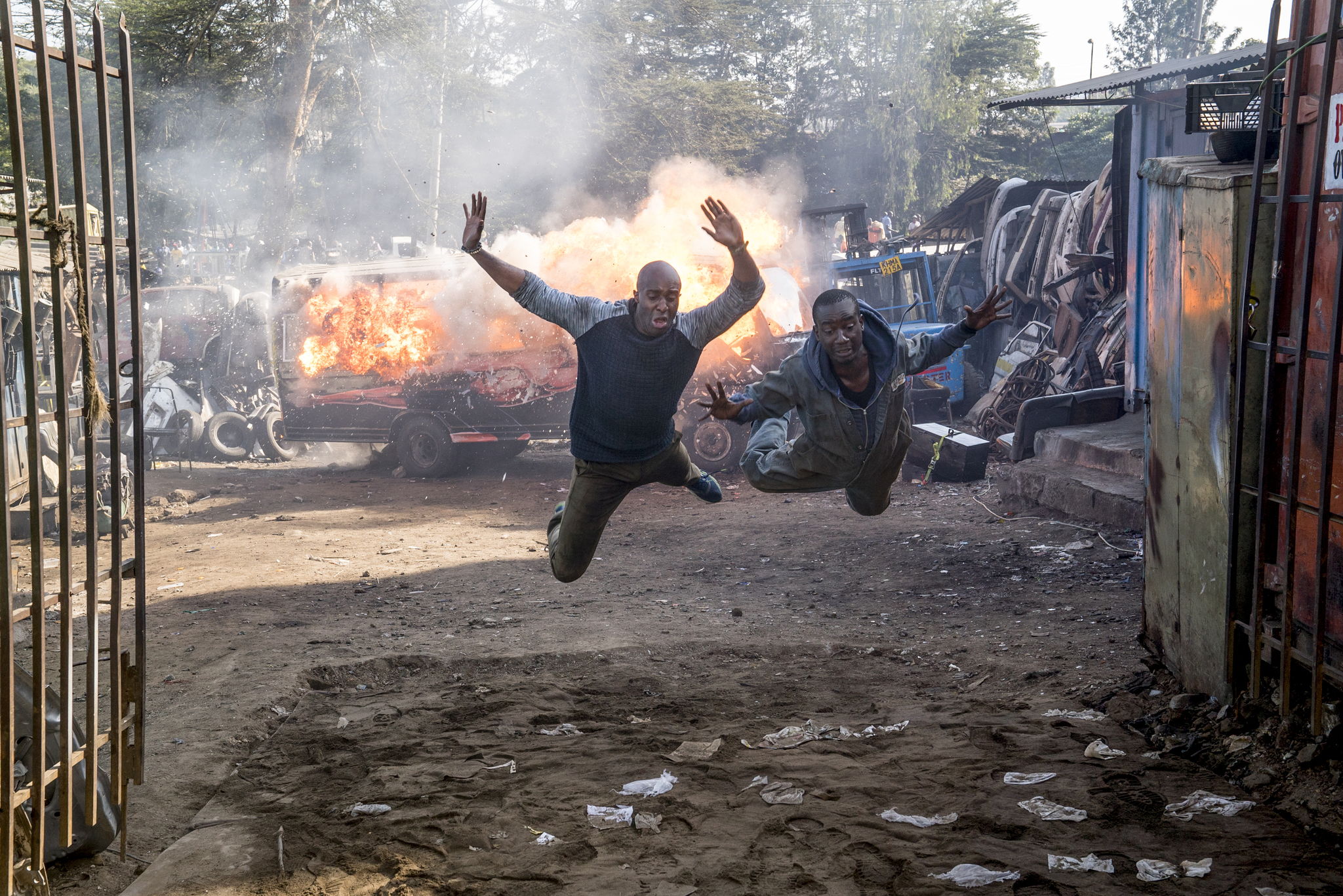 Paul Ogola and Toby Onwumere in Sense8 (2015)