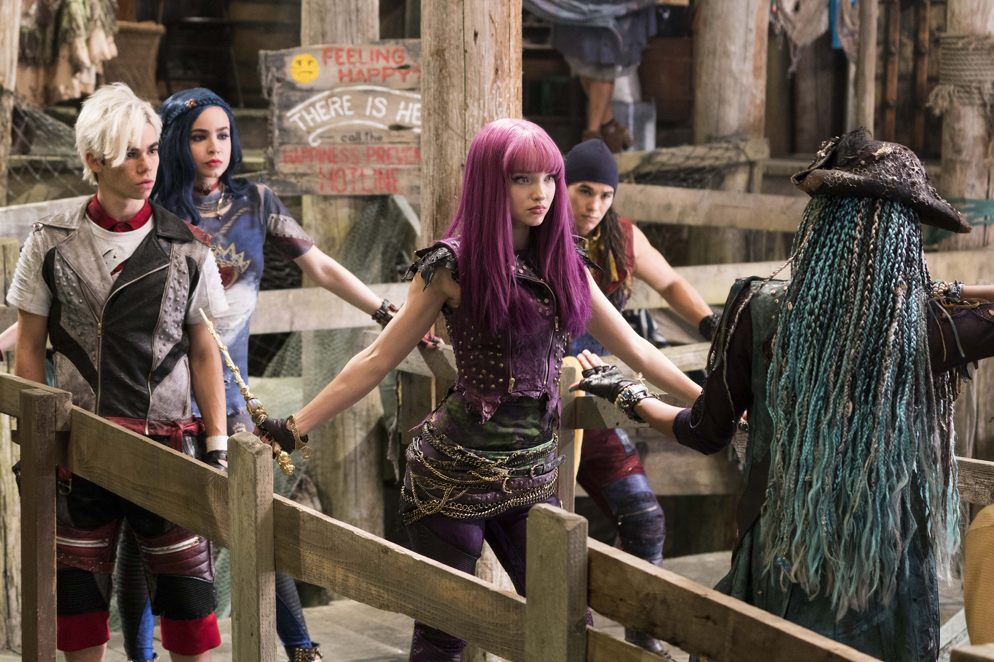 Booboo Stewart, China Anne McClain, Cameron Boyce, Dove Cameron, and Sofia Carson in Descendants 2 (2017)