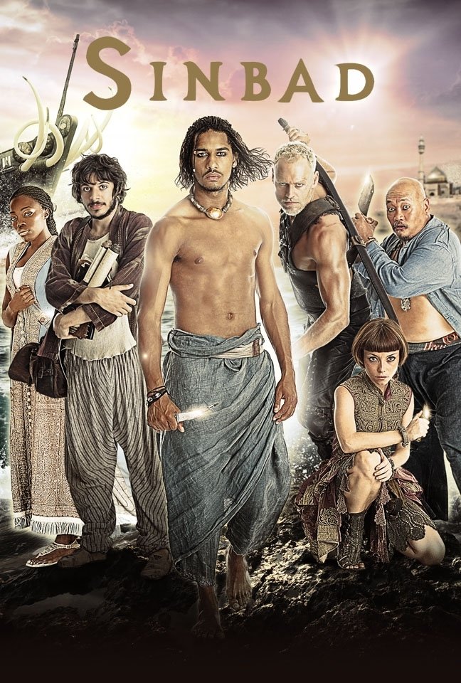 Dimitri Leonidas, Junix Inocian, Elliot Cowan, Elliot Knight, Marama Corlett, and Estella Daniels in Sinbad (2012)