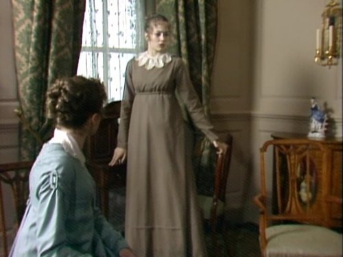 Tracey Childs and Irene Richard in Sense and Sensibility (1981)