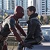 Ryan Reynolds and Brianna Hildebrand in Deadpool (2016)