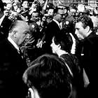 "Torn Curtain," Lord Snowdon & Princess Margaret on set with director Alfred Hitchcock. c. 1965.