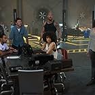 Dwayne Johnson, Ludacris, Michelle Rodriguez, Tyrese Gibson, Scott Eastwood, and Nathalie Emmanuel in The Fate of the Furious (2017)