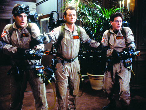 Dan Aykroyd, Bill Murray, and Harold Ramis in Ghostbusters (1984)