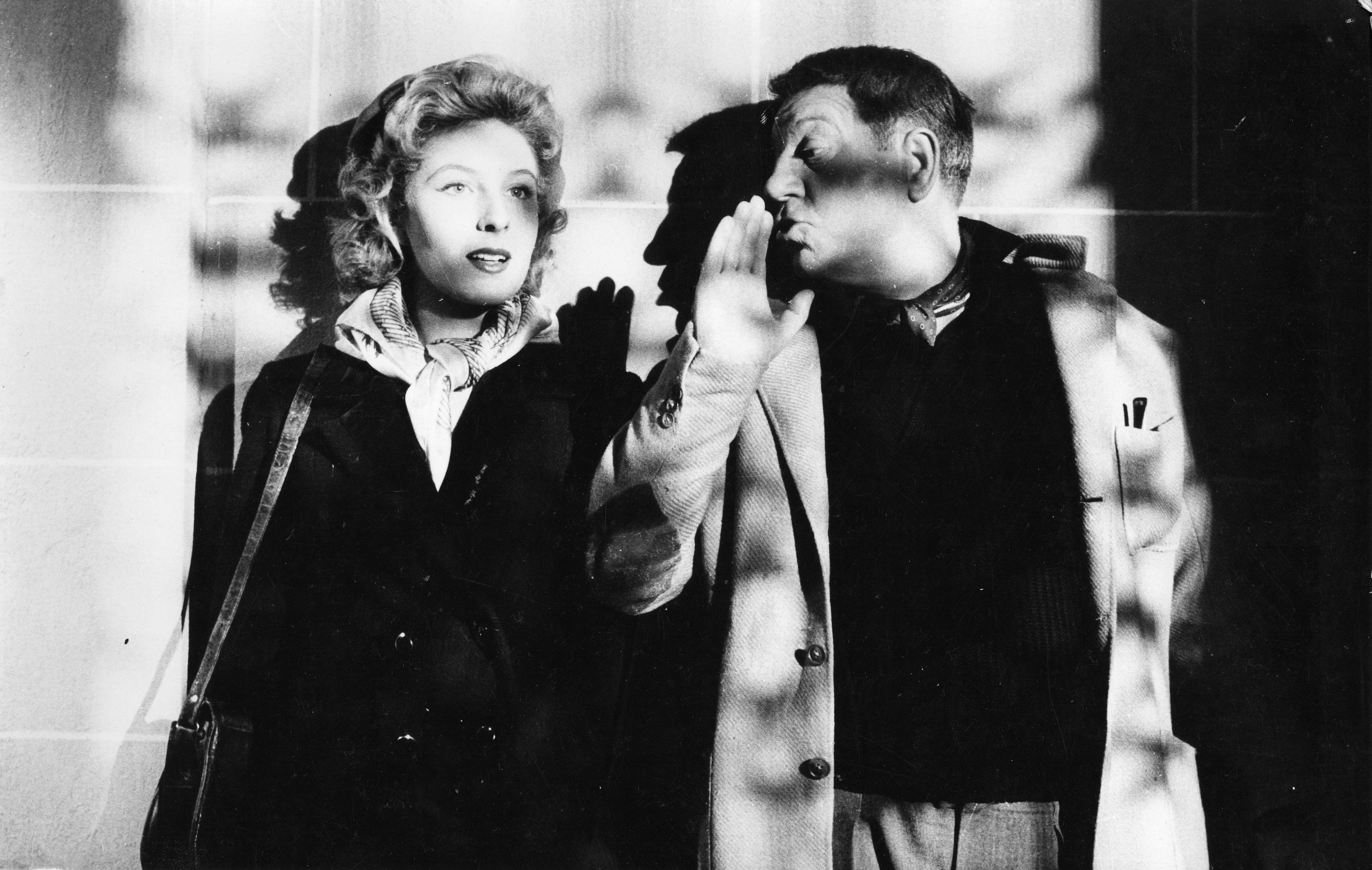 Anouk Ferjac and Jean Gabin in The Crossing of Paris (1956)