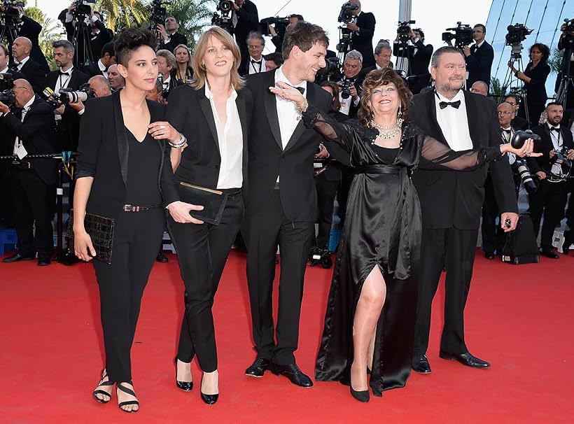 Marie Amachoukeli-Barsacq, Claire Burger, Samuel Theis, Angélique Litzenburger, and Joseph Bour at an event for Party Girl (2014)