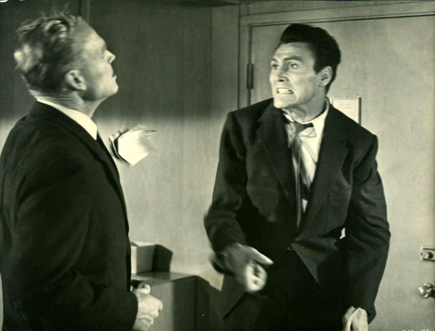 Jack Palance and James Millican in I Died a Thousand Times (1955)