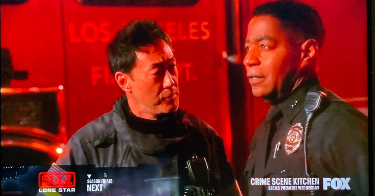 Kenneth Choi and Merrick McCartha in Survivors on 9-1-1