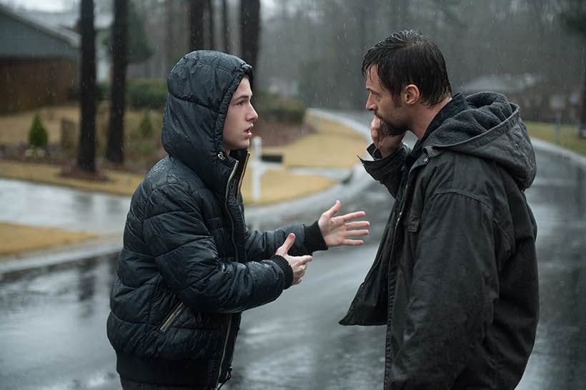 Hugh Jackman and Dylan Minnette in Prisoners (2013)