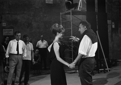 Federico Fellini and Claudia Cardinale in 8½ (1963)