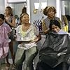 QUEEN LATIFAH (center), GOLDEN BROOKS (left-back), and ALFRE WOODARD (right-back) star as Gina, Chanel, and Ms. Josephine in MGM Pictures' comedy BEAUTY SHOP.