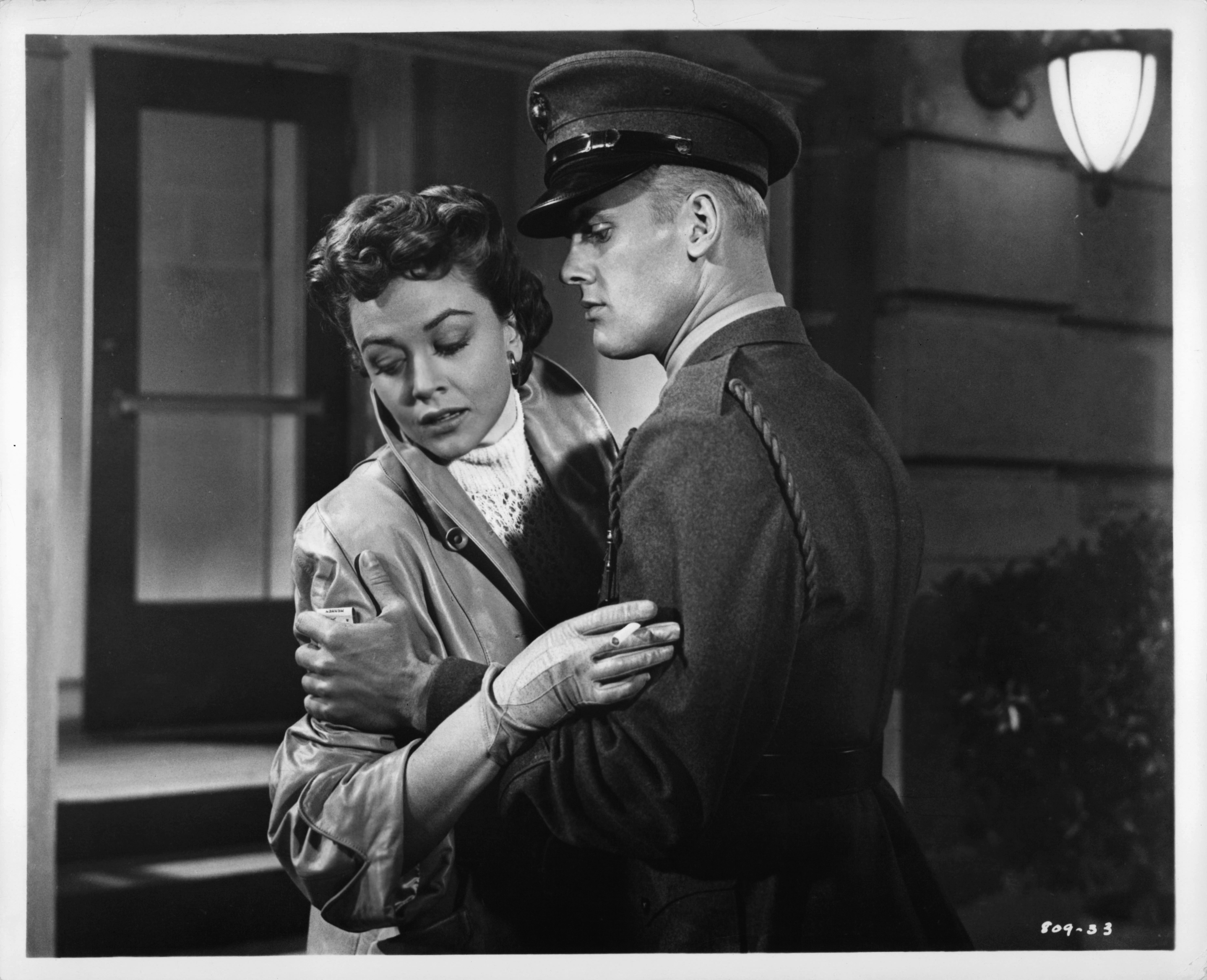 Tab Hunter and Dorothy Malone in Battle Cry (1955)