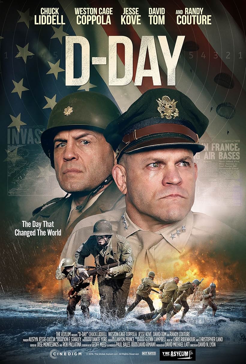 Martin Kove, Chuck Liddell, Randy Couture, Weston Cage, and Jesse Kove in D-Day: Battle of Omaha Beach (2019)