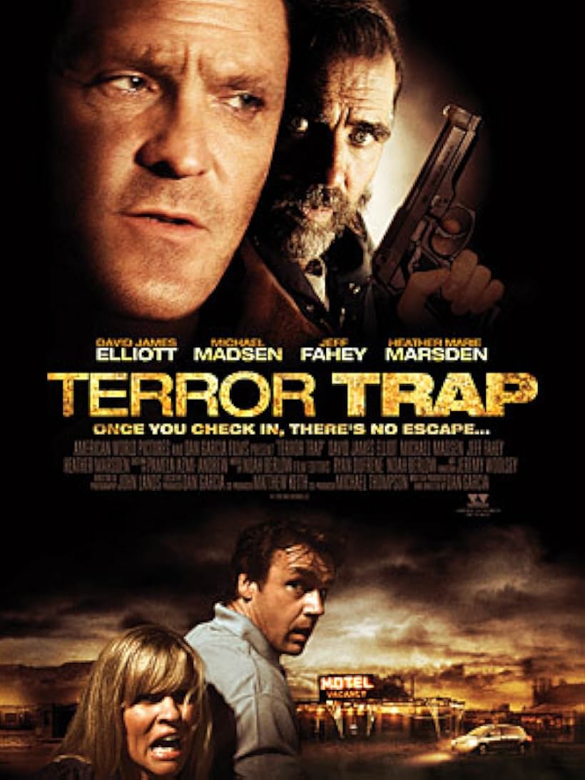 Michael Madsen, Jeff Fahey, Heather Marie Marsden, and Lacey Minchew in Terror Trap (2010)