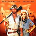 Sharon Stone and Richard Chamberlain in King Solomon's Mines (1985)