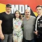 Robert Rodriguez, Jon Landau, Rosa Salazar, and Keean Johnson at an event for Alita: Battle Angel (2019)