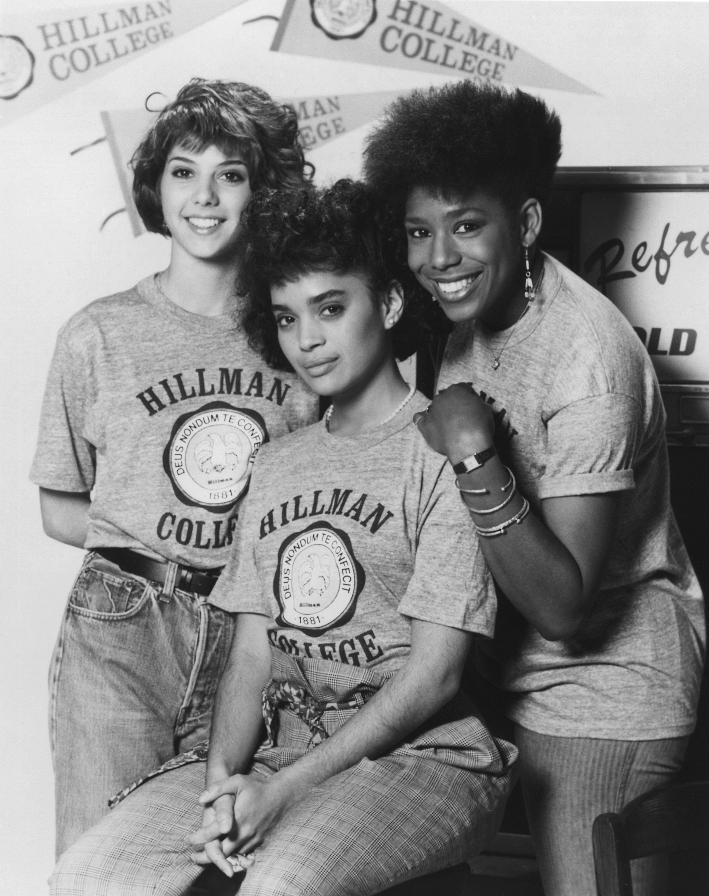 Marisa Tomei, Lisa Bonet, and Dawnn Lewis in A Different World (1987)