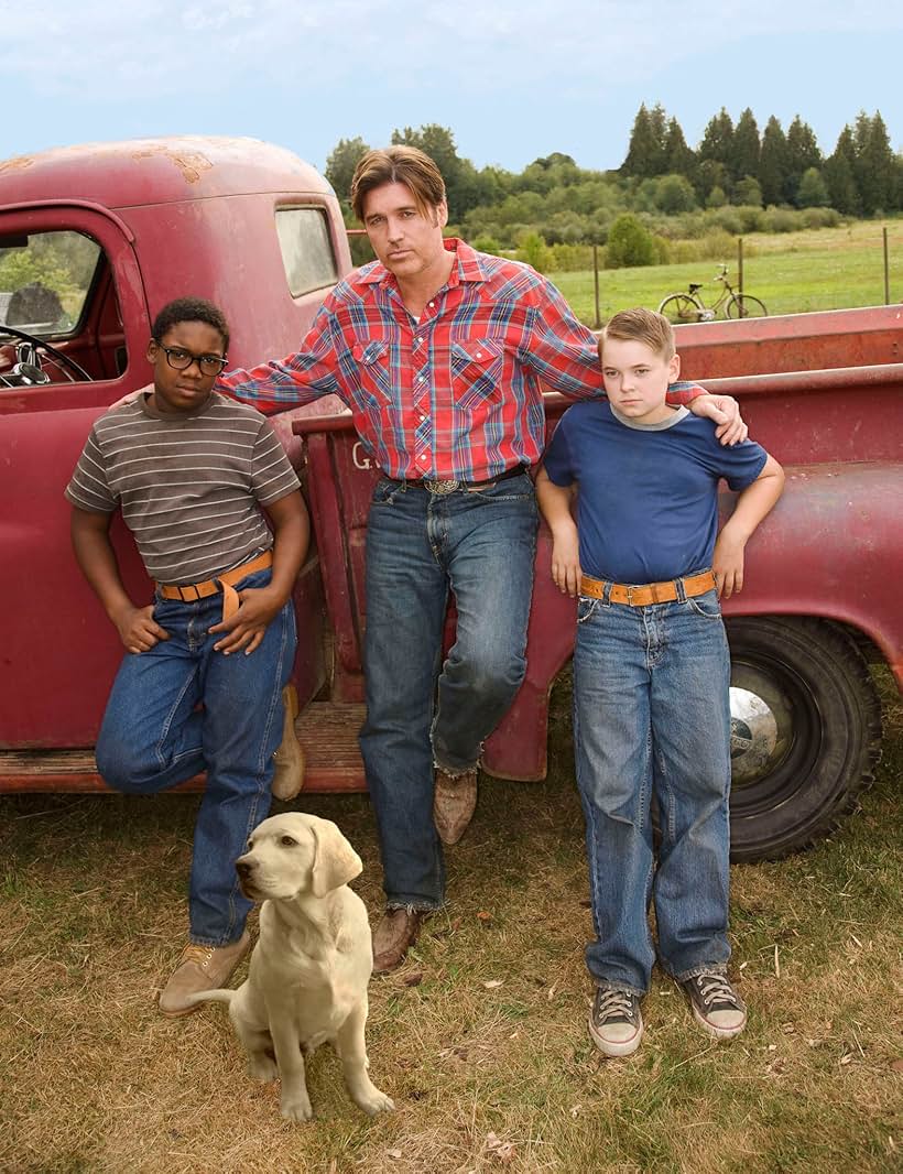 Billy Ray Cyrus, Jaishon Fisher, and Zak Ludwig in Christmas in Canaan (2009)