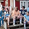 Michael Ian Black, Marguerite Moreau, Zak Orth, Paul Rudd, Michael Showalter, and Hannah Friedman in Wet Hot American Summer: First Day of Camp (2015)