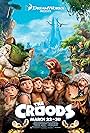 Nicolas Cage, Catherine Keener, Cloris Leachman, Ryan Reynolds, Clark Duke, Chris Sanders, Randy Thom, and Emma Stone in The Croods (2013)