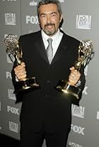 Jon Cassar with his 2 emmys as Executive Producer and Director of 24.