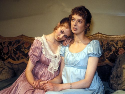 Tracey Childs and Irene Richard in Sense and Sensibility (1981)