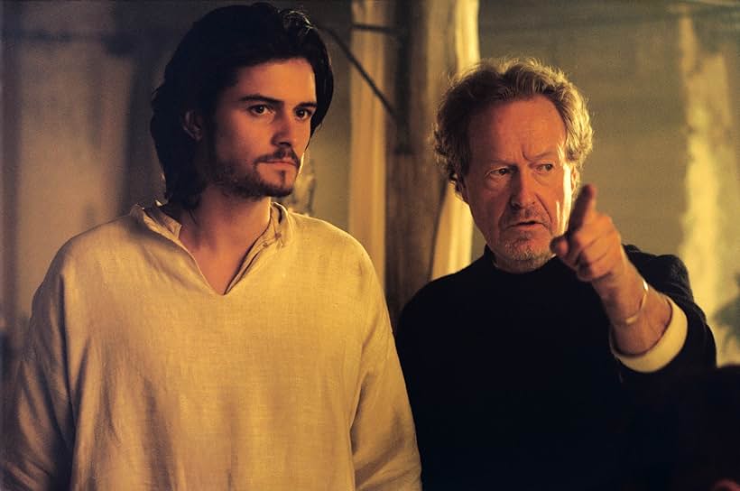 Ridley Scott and Orlando Bloom in Kingdom of Heaven (2005)