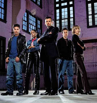 UC: UNDERCOVER -- NBC Series -- Pictured: (l-r) Jon Seda as Jake Shaw, Bruklin Harris as Monica, Oded Fehr as Frank Donovan, Jarrad Paul as Cody, Vera Farmiga as Alex Cross